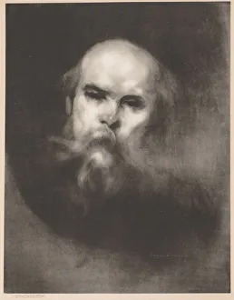 1849 1906 Prints: Paul Verlaine, 1896. Creator: Eugene Carriere (French, 1849-1906); Lemercier