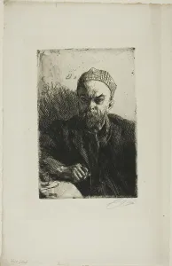 Scowling Prints: Paul Verlaine I, 1895. Creator: Anders Leonard Zorn
