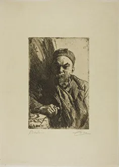 Scowling Prints: Paul Verlaine II, 1895. Creator: Anders Leonard Zorn