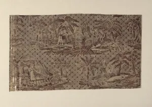Mauritius Prints: Paul and Virginie, Furnishing Fabric, France, after 1818. Creator: Hartmann et Fils