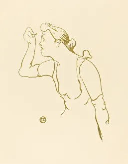 Paula Brebion, 1893. Creator: Henri de Toulouse-Lautrec