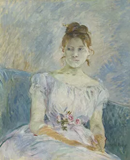 Berthe 1841 1895 Gallery: Paula Gobillard in Her Ball Gown, 1887. Creator: Morisot, Berthe (1841-1895)