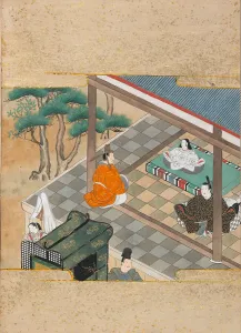 Paulownia Court (Kiritsubo), Chapter 1 from the Tale of Genji (Genji monogatari), Mid of 17th cent Creator: Anonymous. Paulownia Court (Kiritsubo), Chapter 1 from the Tale of Genji (Genji monogatari)