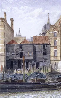 Pauls Wharf, London, 1881. Artist: John Crowther