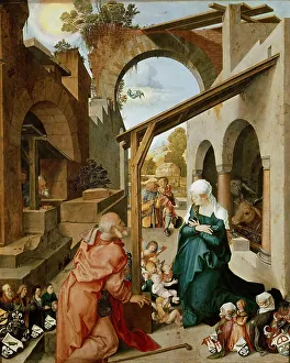 Munich Prints: Paumgartner altarpiece, central panel: The Nativity of Christ