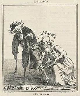 Artificial Leg Prints: Pauvre vieux, 19th century. Creator: Honore Daumier