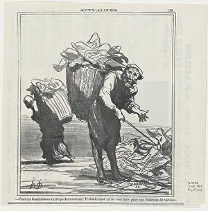Recycling Prints: Pauvres Commissions extra-parlementaires!, 1870. Creator: Honore Daumier
