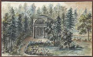 Pavlovsk Prints: Pavilion in memory of Frederica, sister of Empress Maria Feodorovna, in Pavlovsk