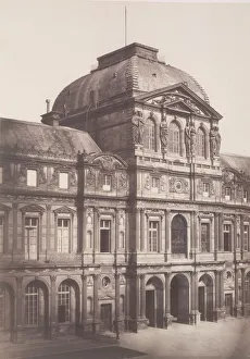 Palais Du Louvre Prints: Pavillon de l Horloge, Louvre, 1852-53. Creator: Edouard Baldus