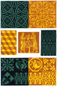 Optical Illusion Prints: Paving tiles of the 14th and 15th century, (1870). Artist: Franz Kellerhoven