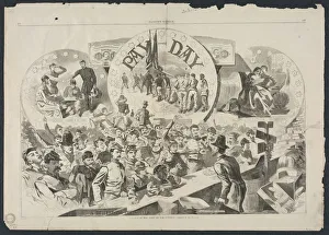 Winslow Homer American Prints: Pay Day in the Army of the Potomac, 1863. Creator: Winslow Homer (American, 1836-1910)