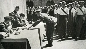 Pay-day Marks-off Life in the Royal Air Force at Regular Intervals, 1941. Creator: Charles Brown Pay-day Marks-off Life in the Royal Air Force at Regular Intervals, 1941. Creator: Charles Brown