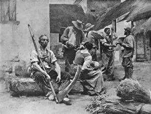 Harvest Prints: Paying the Harvesters, 1882, (1911). Artist: Leon-Augustin Lhermitte