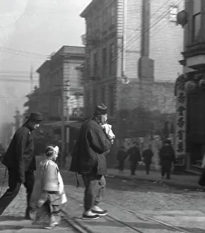 Fathers Prints: Paying New Year's calls, Chinatown