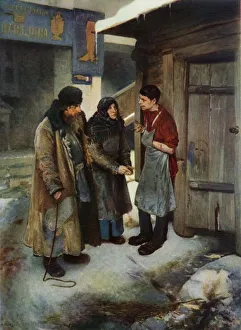 Lebedev Prints: Paying a Visit to their Son, 1894, (1965). Creator: Klavdi Vasilevich Lebedev