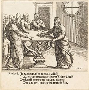 Hirsvogel Augustin Gallery: The Payment of Judas, 1547. Creator: Augustin Hirschvogel