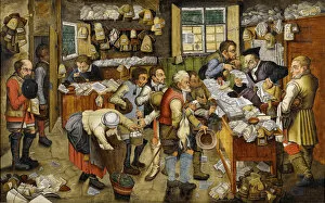 Wealth Collection: The Payment of the Tithes (known as Village Lawyer), between 1617 and 1622. Artist: Brueghel