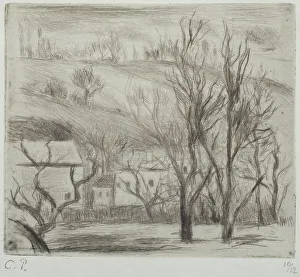 Camille Jacob Pissarro Prints: Paysage à l'Hermitage (Pontoise); (Landscape at l'Hermitage)