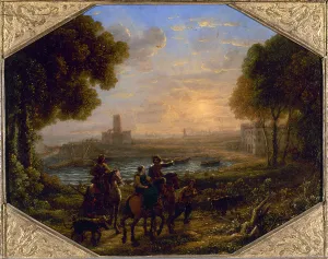Urban Viii Prints: Paysage avec le port de Santa Marinella, c.1639. Creator: Claude Lorrain