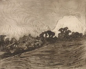 1893 Prints: Paysage avec Maisons et Arbres (Landscape with Houses and Trees)