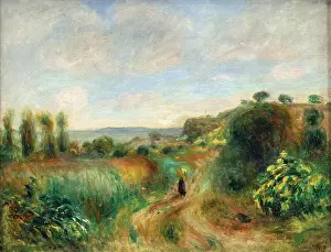 Landscapeimpressionismpainting Prints: Paysage a Cagnes, 1898. Creator: Renoir, Pierre Auguste (1841-1919)