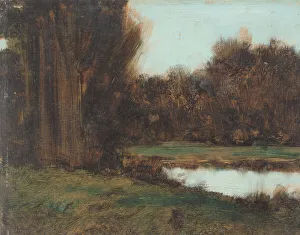 Jean Henner Prints: Paysage d'Alsace, une mare, between 1879 and 1888. Creator: Jean Jacques Henner