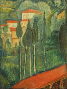 Colourfulness Prints: Paysage dans le Midi, 1919. Creator: Modigliani, Amedeo (1884-1920)