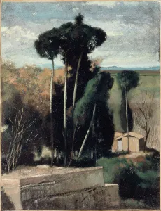 Stone Pine Prints: Paysage d'Italie. Pins parasols, c.1859 — 1860. Creator: Jean Jacques Henner