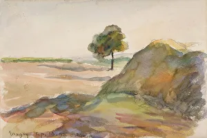 Pissarro Camille Prints: Paysage (Eragny), 1890. Creator: Camille Pissarro