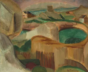 Le Fauconnier Prints: Paysage de rochers (Rocky landscape)