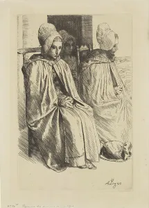 Sack Prints: Paysannes des Environs de Boulogne (Peasant women from near Boulogne)