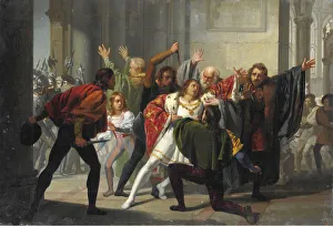 Tuscany Prints: The Pazzi conspiracy. Artist: Ussi, Stefano (1822-1901)