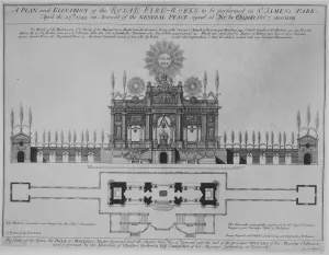 Elevation Prints: Peace of Aix-la-Chapelle: A Plan and Elevation of the Royal Fire-Works