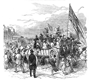 Excited Prints: The Peace Commemoration - Country Visitors at the Illumination, 1856. Creator: Unknown
