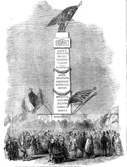 Britannia Prints: The Peace Commemoration at Portsmouth - Triumphal Monument on Southsea Common