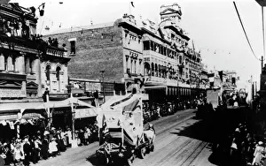Carnival Prints: Peace Day parade on Queen Street, Brisbane, 1919. Creator: Unknown