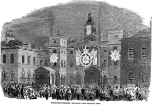 Gaslight Prints: The Peace Illuminations - The Horse Guards, Whitehall Front, London, 1856