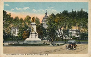 Peace Monument and U. S. Capitol, Washington, DC, c1910