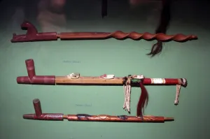 Three Peace-Pipes, Dakota Sioux, North American Indian Three Peace-Pipes, Dakota Sioux, North American Indian