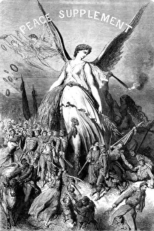 Winged Figures Prints: Peace Supplement, 1856. Creator: Unknown