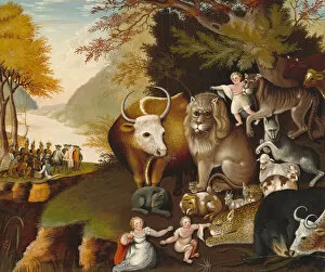 Images Dated 29th March 2021: Peaceable Kingdom, c. 1834. Creator: Edward Hicks