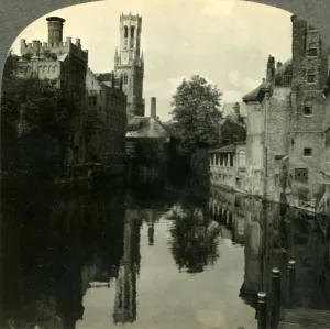 Among the Peaceful Canals, Beloved by Artists in Bruges, Belgium, c1930s. Creator: Unknown