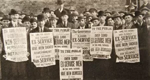 Unemployment Gallery: Peaceful demonstration regarding the treatment of British ex-servicemen, 1923. Artist