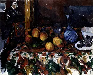 Paul 1839 1906 Prints: Peaches, Carafe and Figure, c1900. Creator: Cezanne, Paul (1839-1906)