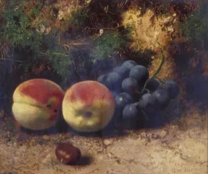 Chestnut Prints: Peaches and Grapes, 1864. Artist: George Walter Harris