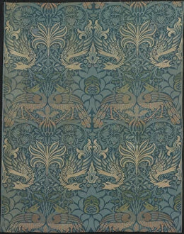 Arts Crafts Movement Collection: Peacock and Dragon, England, 1878 (produced 1878 / 1940). Creator: William Morris