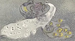 Peacock Feather Prints: Two peacocks, scene from 'The Jungle Book', 1919. Creator: Paul Jouve