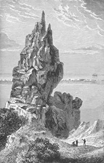 Peak and Barrier-Reef of Borabora, c1885, (1890). Artist: Robert Taylor Pritchett