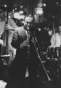 Clarinetist Prints: Peanuts Hucko, Cambridge, 1988. Creator: Brian Foskett