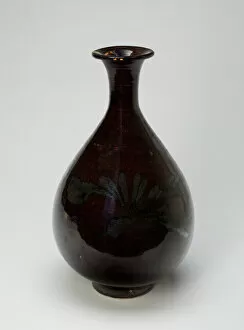 Dark Gallery: Pear-Shaped Bottle, Yuan dynasty (1279-1368), late 13th/early 14th century. Creator: Unknown